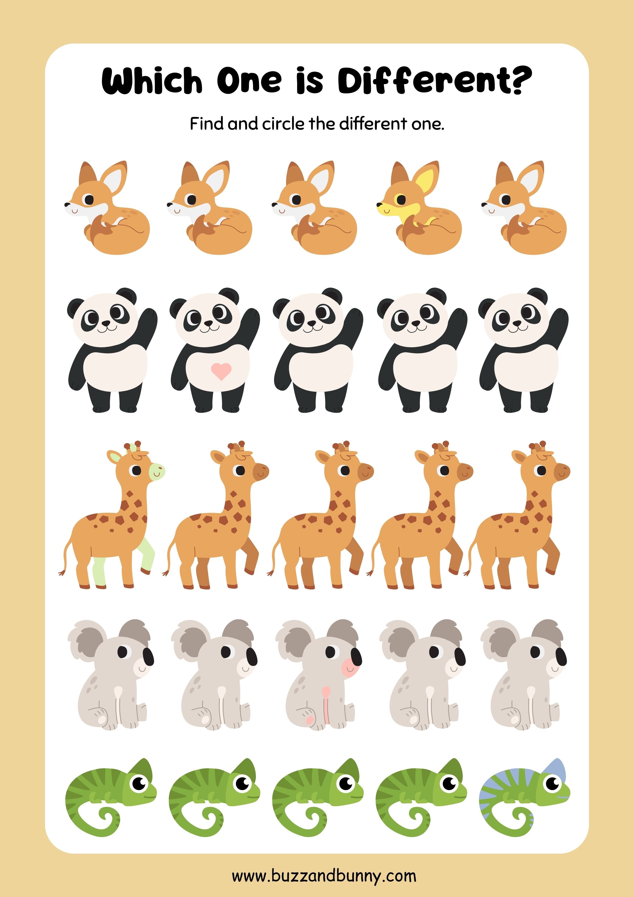 Fun Animals Activity Book Printable Worksheet