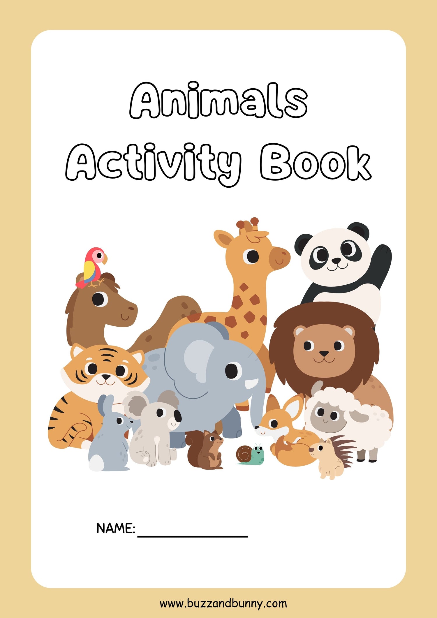 Fun Animals Activity Book Printable Worksheet