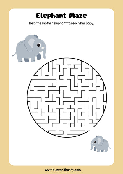 Fun Animals Activity Book Printable Worksheet