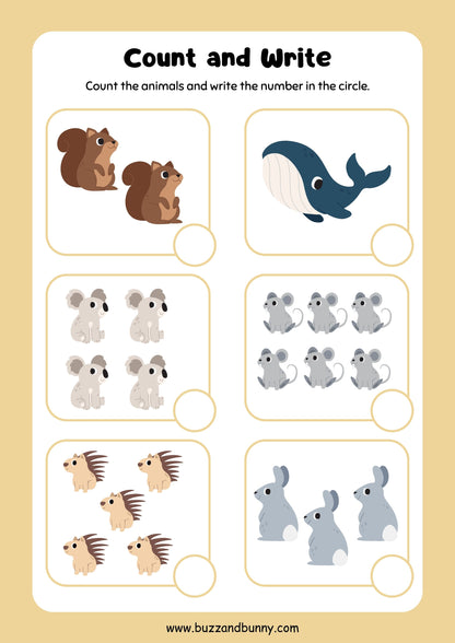 Fun Animals Activity Book Printable Worksheet