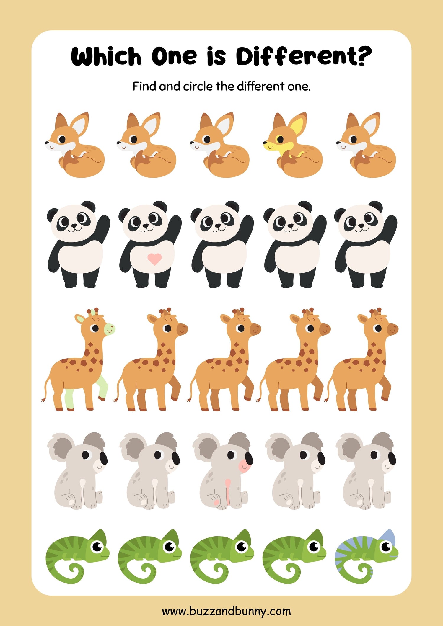 Fun Animals Activity Book Printable Worksheet