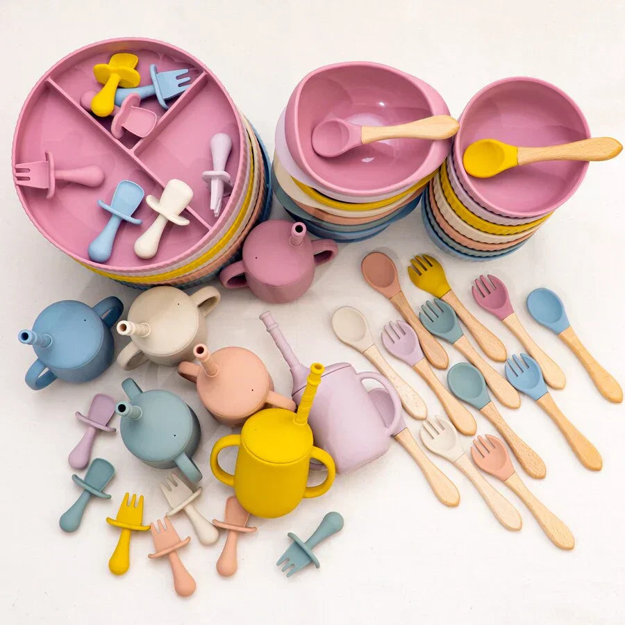 Silicone Baby Plate Set