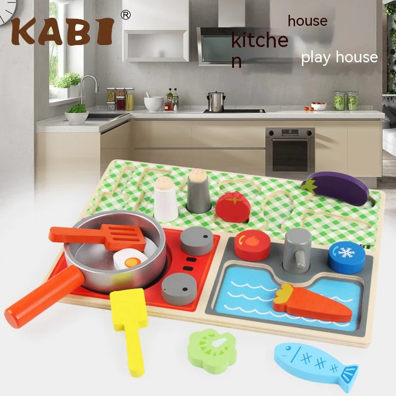 Wooden Kitchen Playset