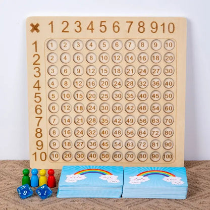 Wooden Montessori 99 Multiplication Board Educational Toy