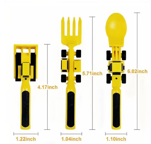 Construction Themed Plate and Utensils Set