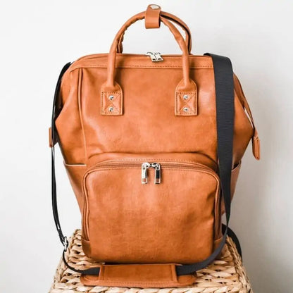 Modern Leather Diaper Bag