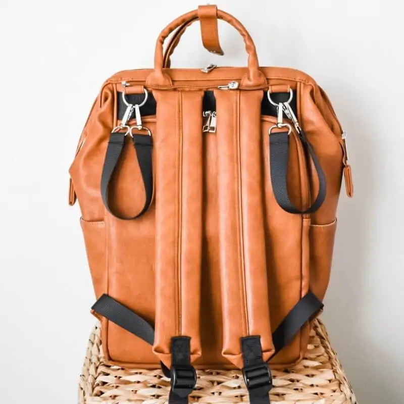 Modern Leather Diaper Bag