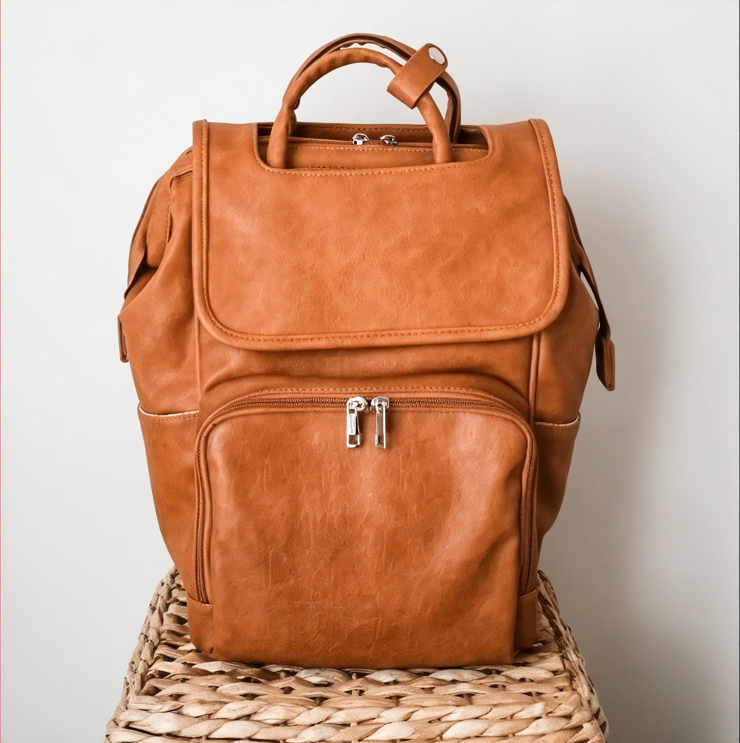 Modern Leather Diaper Bag