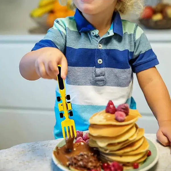 Construction Themed Plate and Utensils Set