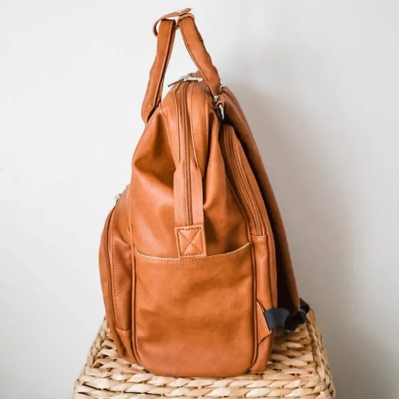 Modern Leather Diaper Bag